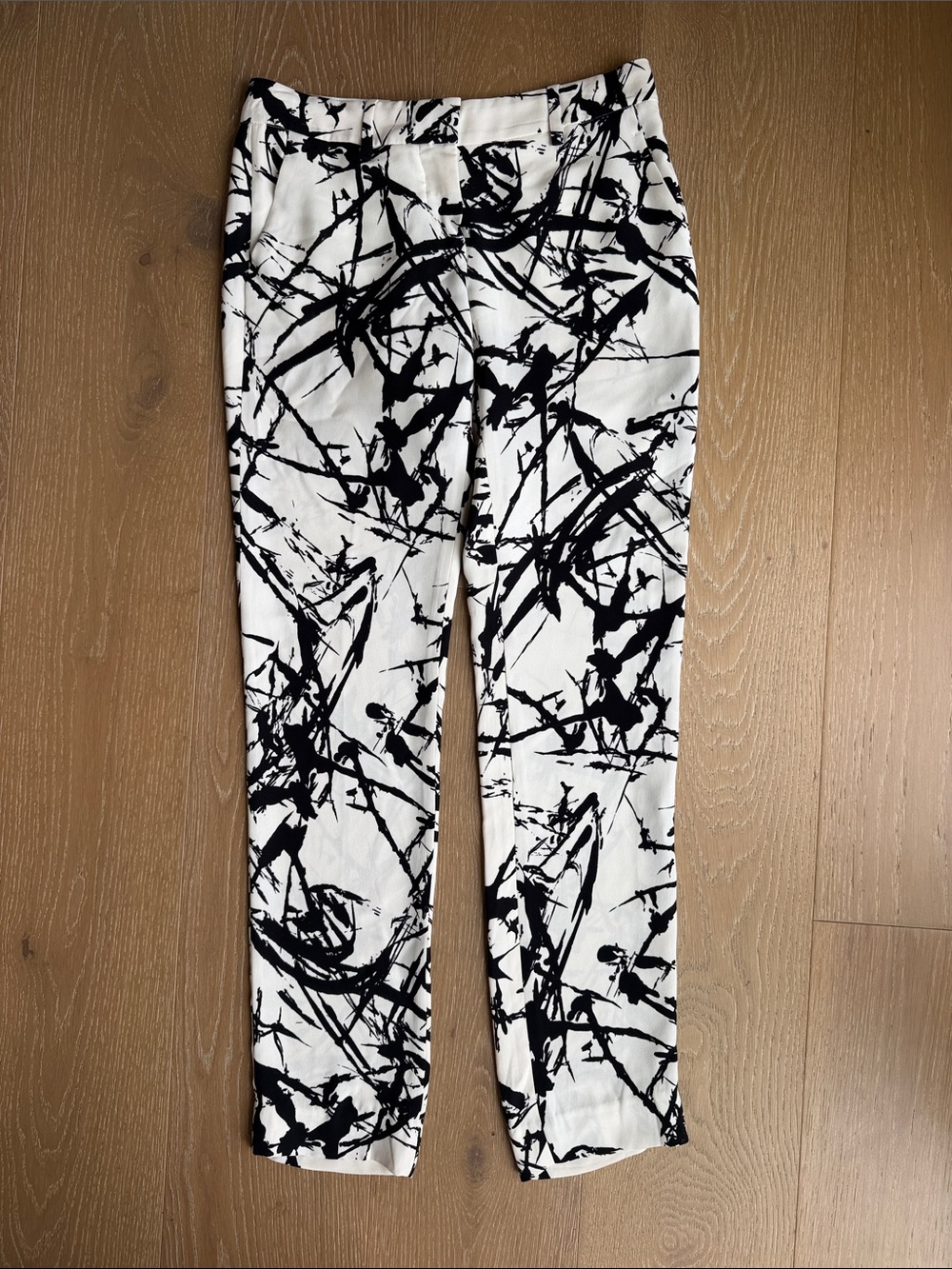 A.L.C. Black & White Abstract-Print Pants